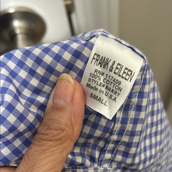 Frank & Eileen fitted button down Women’s shirt | Blue White | S - Picture 4 of 10